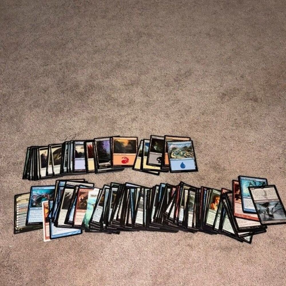 Lot of 155 Magic the Gathering Cards Lands Tokens Few Foils Vtg to Now